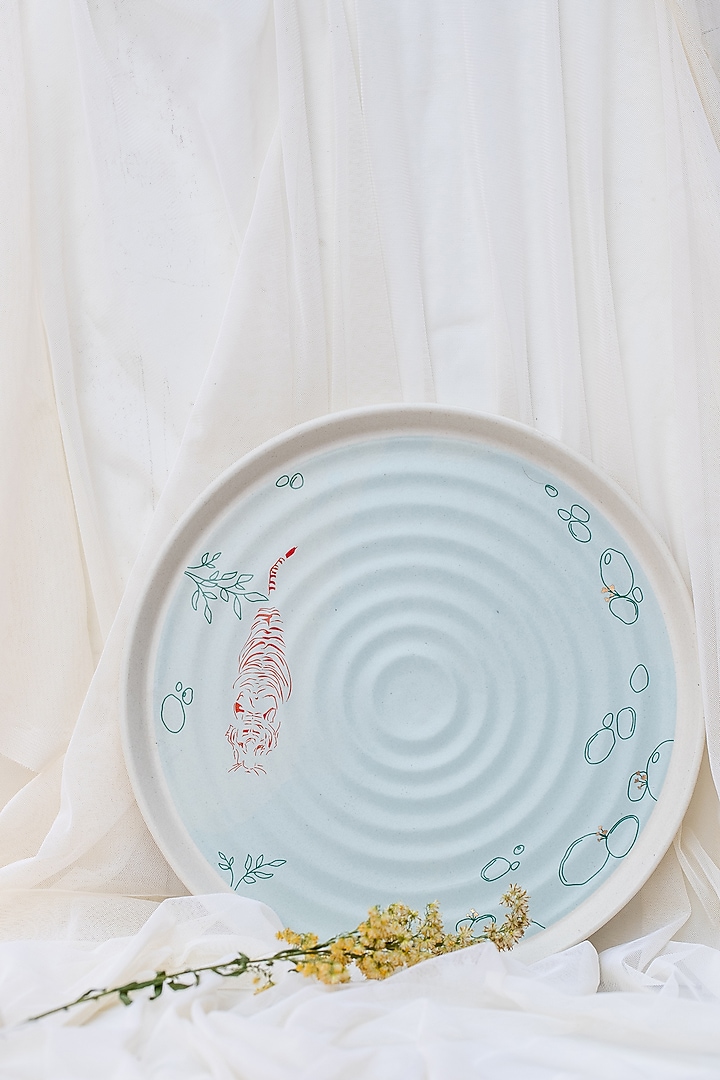 Ivory & Blue Paaro Platters by White Hill Studio at Pernia's Pop Up Shop