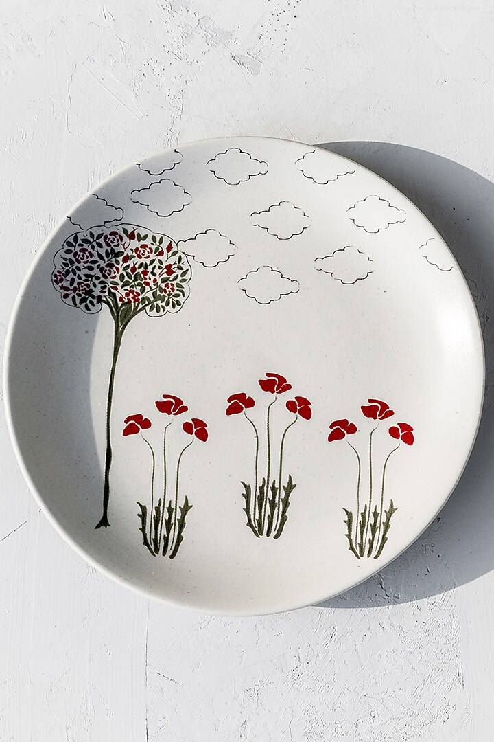White Walter Crane Plates (Set of 6) by White Hill Studio at Pernia's Pop Up Shop