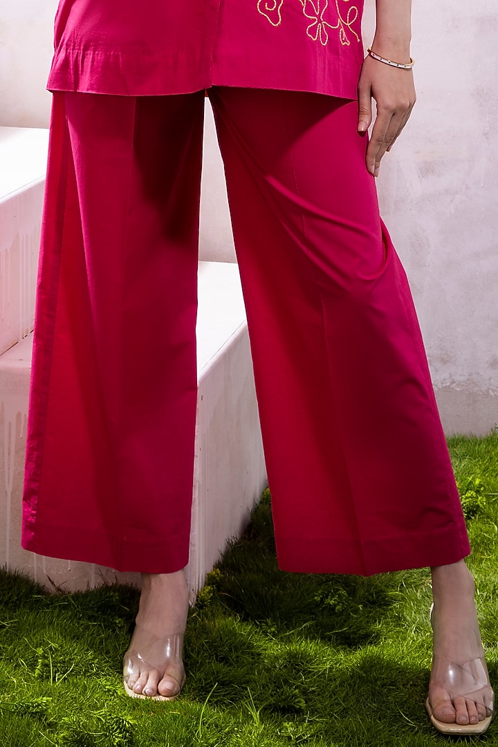 Magenta Pink Organic Cotton Poplin Co-Ord Set by The White Tree Studio at Pernia's Pop Up Shop