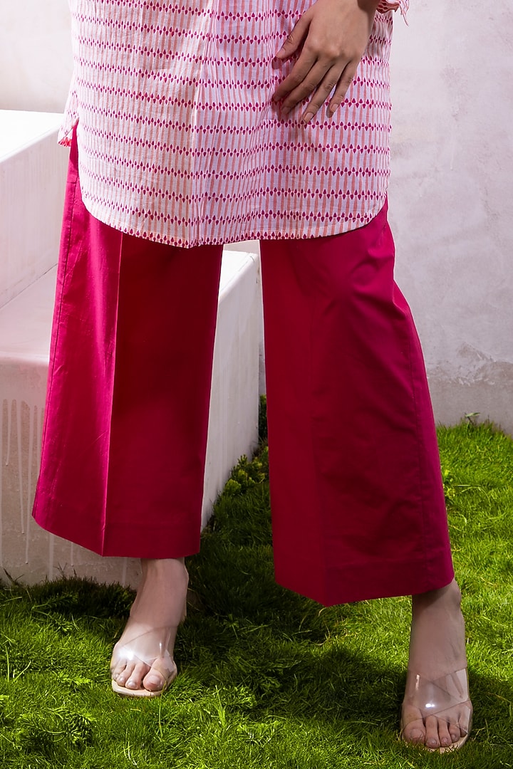 Magenta Pink Organic Cotton Poplin Co-Ord Set by The White Tree Studio at Pernia's Pop Up Shop