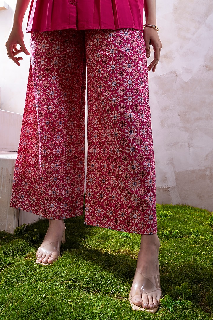Dark Pink Organic Cotton Poplin Co-Ord Set by The White Tree Studio at Pernia's Pop Up Shop