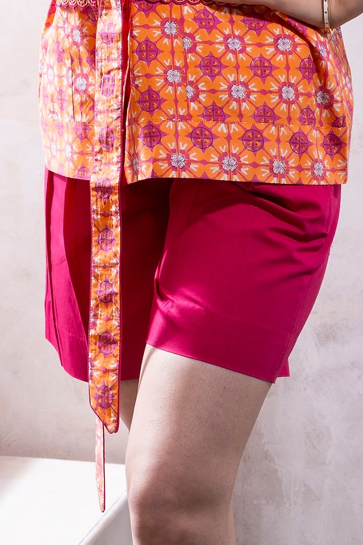 Magenta Pink Organic Cotton Poplin Co-Ord Set by The White Tree Studio at Pernia's Pop Up Shop