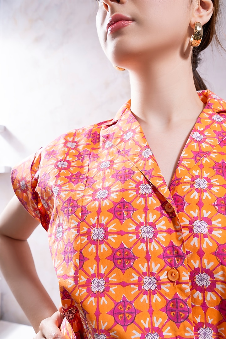 Magenta Pink Organic Cotton Poplin Co-Ord Set by The White Tree Studio at Pernia's Pop Up Shop