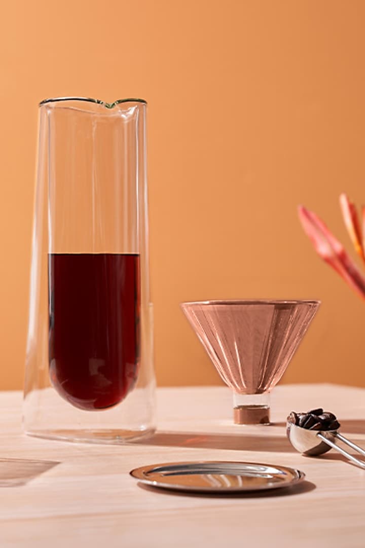 The Dripper Rose Gold Borosilicate Glass & Stainless Steel Coffeware by Shaze