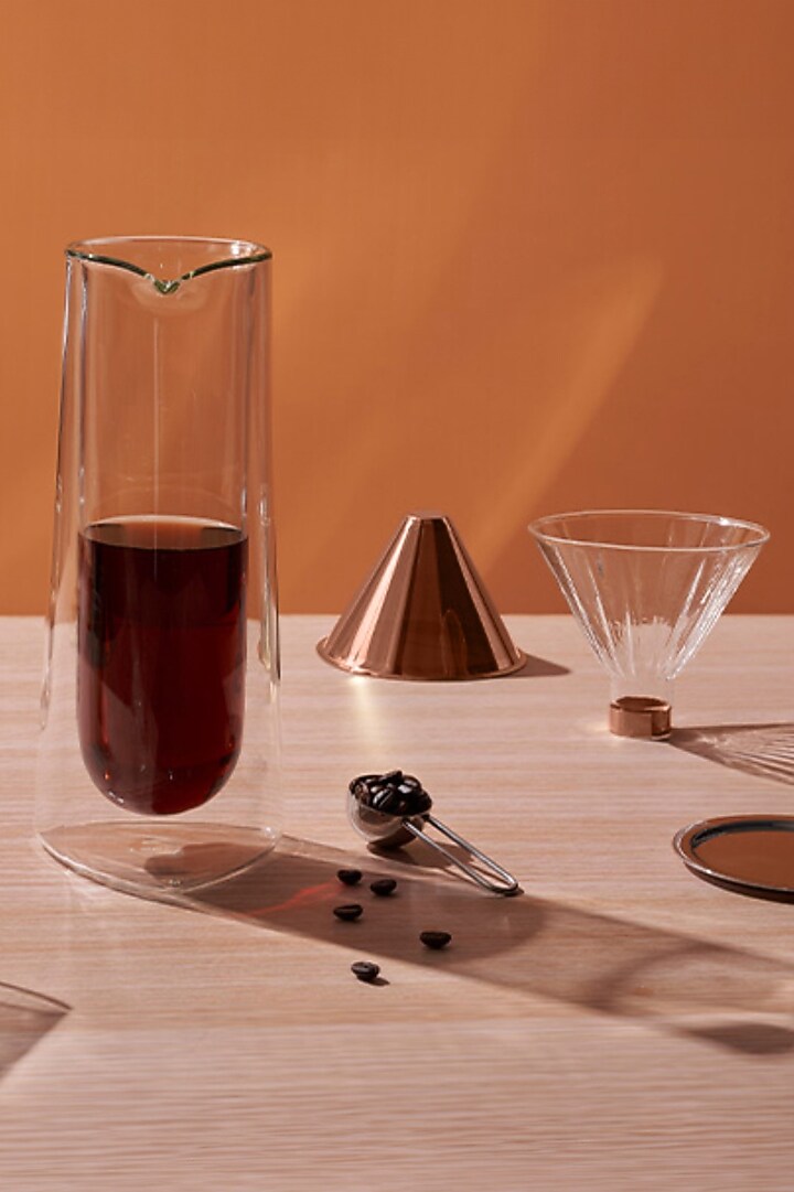 The Dripper Rose Gold Borosilicate Glass & Stainless Steel Coffeware by Shaze at Pernia's Pop Up Shop