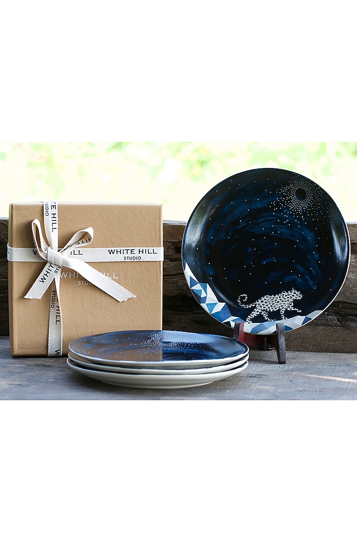 Midnight Blue Dinner Plates (Set of 6) by White Hill Studio at Pernia's Pop Up Shop