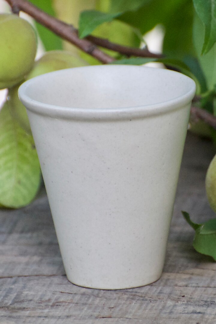 Ivory Stoneware Glasses (Set of 6) by White Hill Studio at Pernia's Pop Up Shop