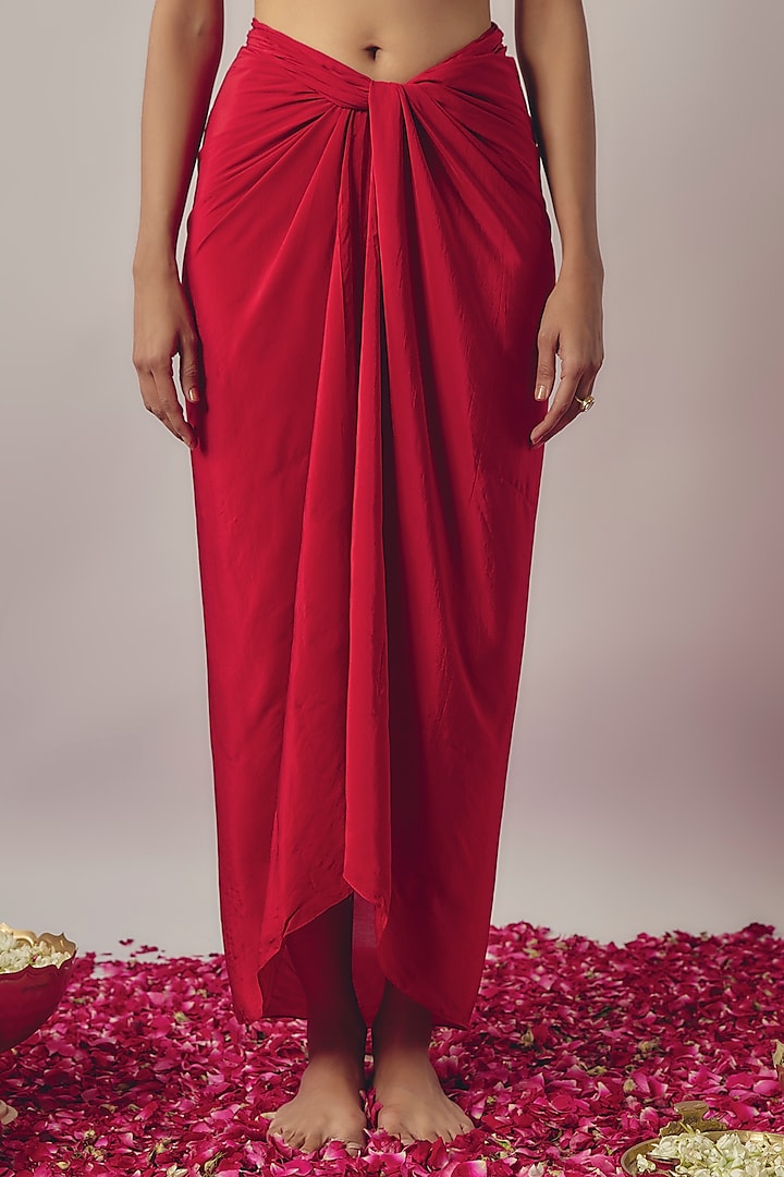 Pink Crepe Floral Printed & Embroidered Cape Set by Krishna Padia at Pernia's Pop Up Shop