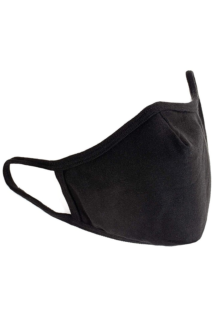 Black Vitamin E Infused Self Sterilizing Masks (Set of 3) by Wiseprotec at Pernia's Pop Up Shop