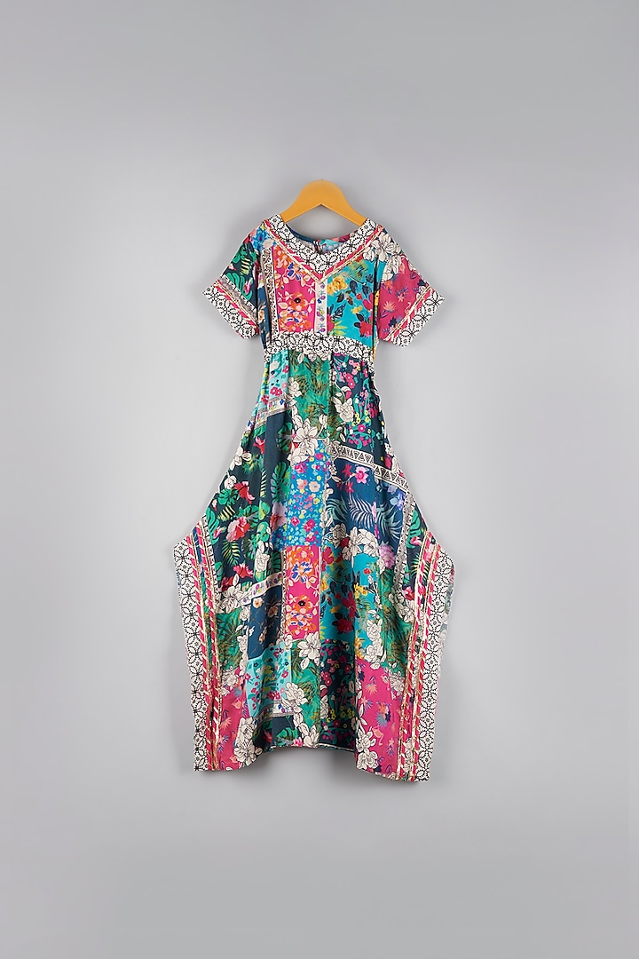 Multi-Coloured Printed Jumpsuit For Girls by WILD FLOWER