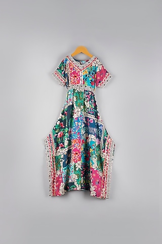 Multi-Coloured Printed Jumpsuit For Girls by WILD FLOWER