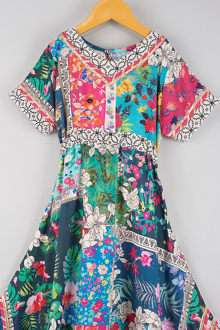 Multi-Coloured Printed Jumpsuit For Girls by WILD FLOWER at Pernia's Pop Up Shop