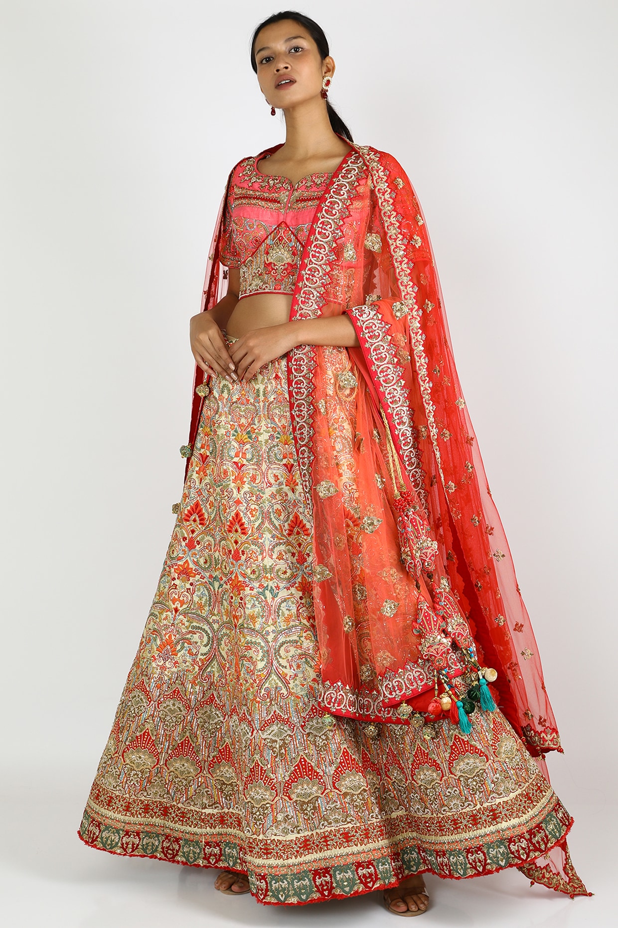 Kashmiri bridal outlet lehengas