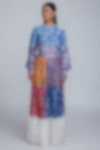 Multi-Colored Printed Pleated Skirt by World Of Ra at Pernia's Pop Up Shop