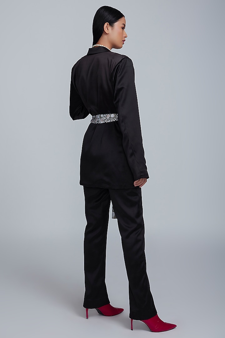 Black Satin Trousers by World Of Ra at Pernia's Pop Up Shop