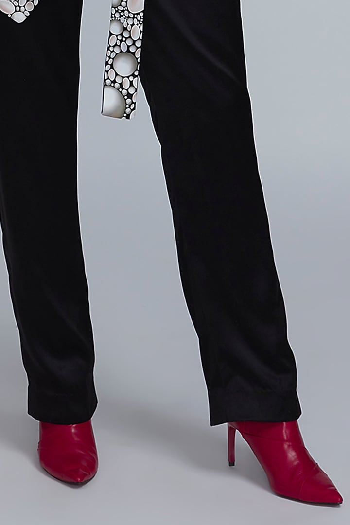 Black Satin Trousers by World Of Ra at Pernia's Pop Up Shop