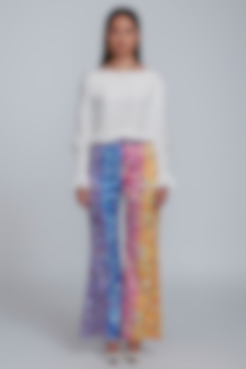 Multi-Colored Printed Trousers by World Of Ra