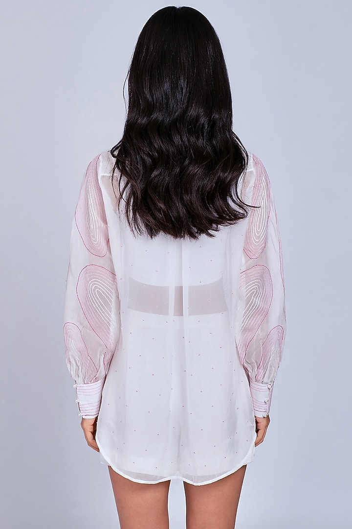 White Embroidered Shirt by World Of Ra at Pernia's Pop Up Shop
