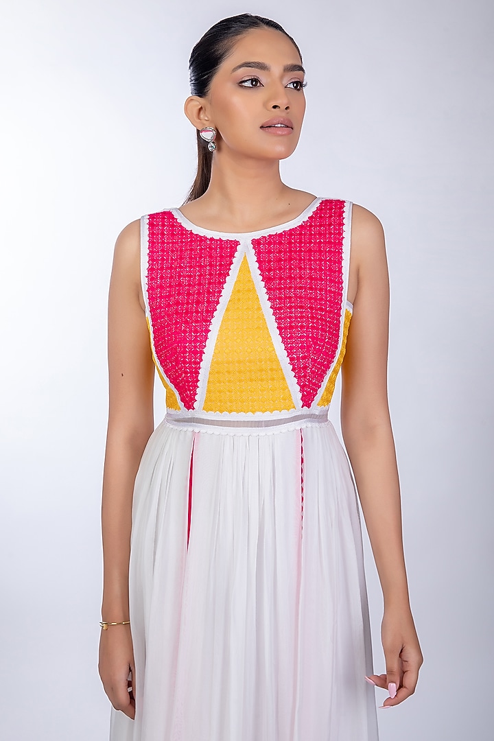 White Flat Chiffon Vacation Dress by World Of Ra at Pernia's Pop Up Shop
