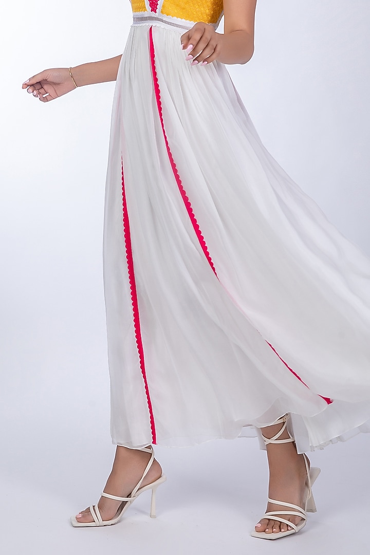 White Flat Chiffon Vacation Dress by World Of Ra at Pernia's Pop Up Shop