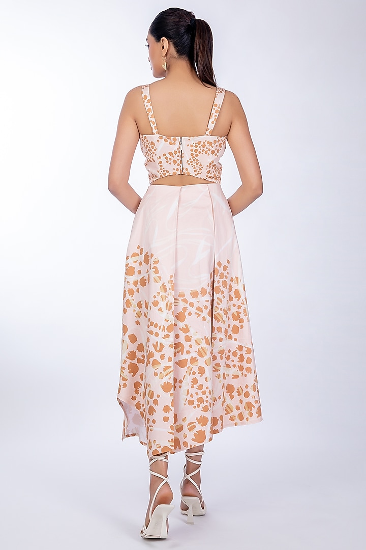 Rose Pink Cotton Satin Skirt Set by World Of Ra at Pernia's Pop Up Shop