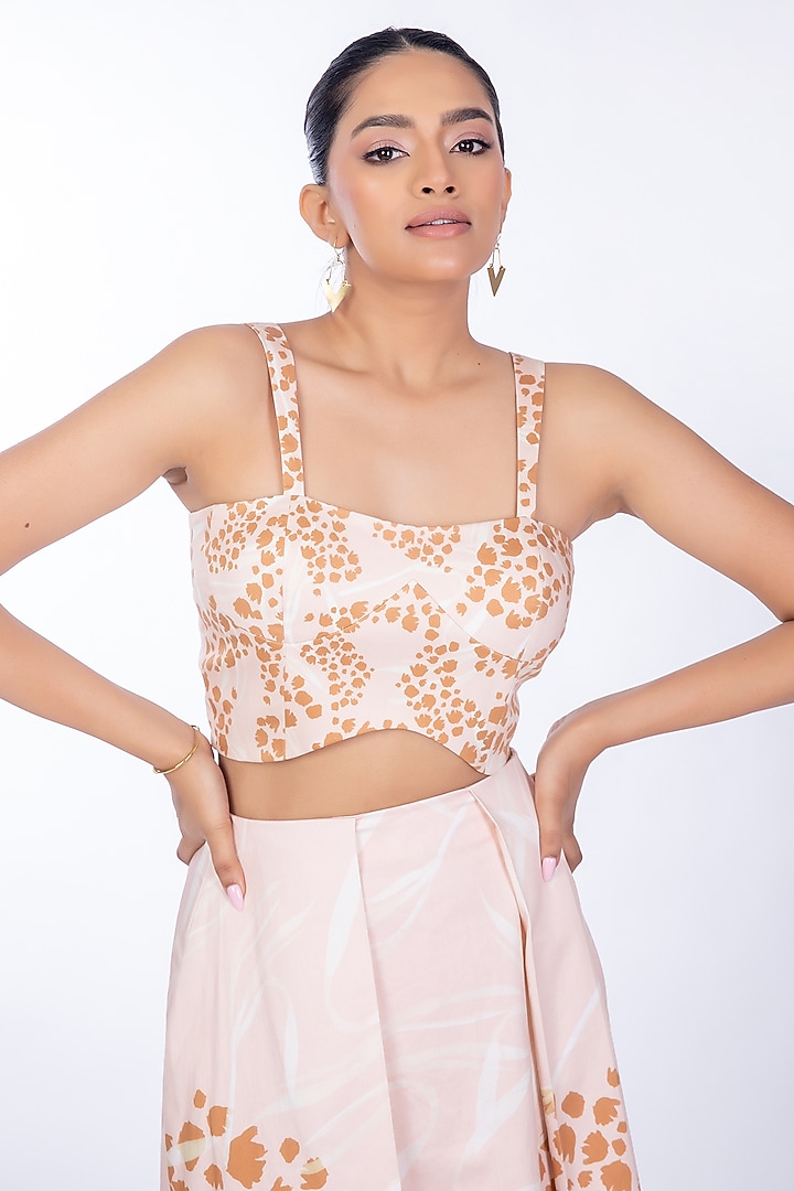 Rose Pink Cotton Satin Skirt Set by World Of Ra at Pernia's Pop Up Shop