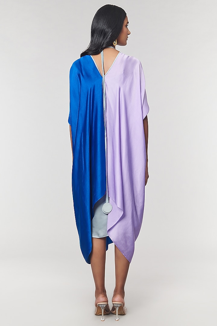 Lilac & Blue Half n Half Ring Vacation Dress by Amit Aggarwal X Wendell Rodricks at Pernia's Pop Up Shop