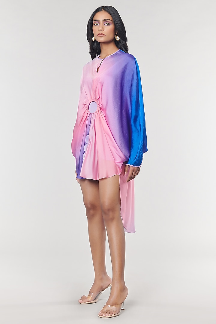 Blue Ombre Printed Ring Vacation Dress by Amit Aggarwal X Wendell Rodricks at Pernia's Pop Up Shop