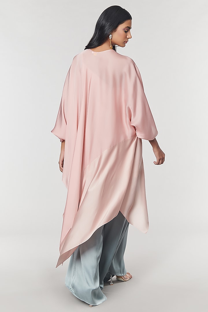 Blush Scalloped Detailed Asymmetrical Cape Top by Amit Aggarwal X Wendell Rodricks at Pernia's Pop Up Shop