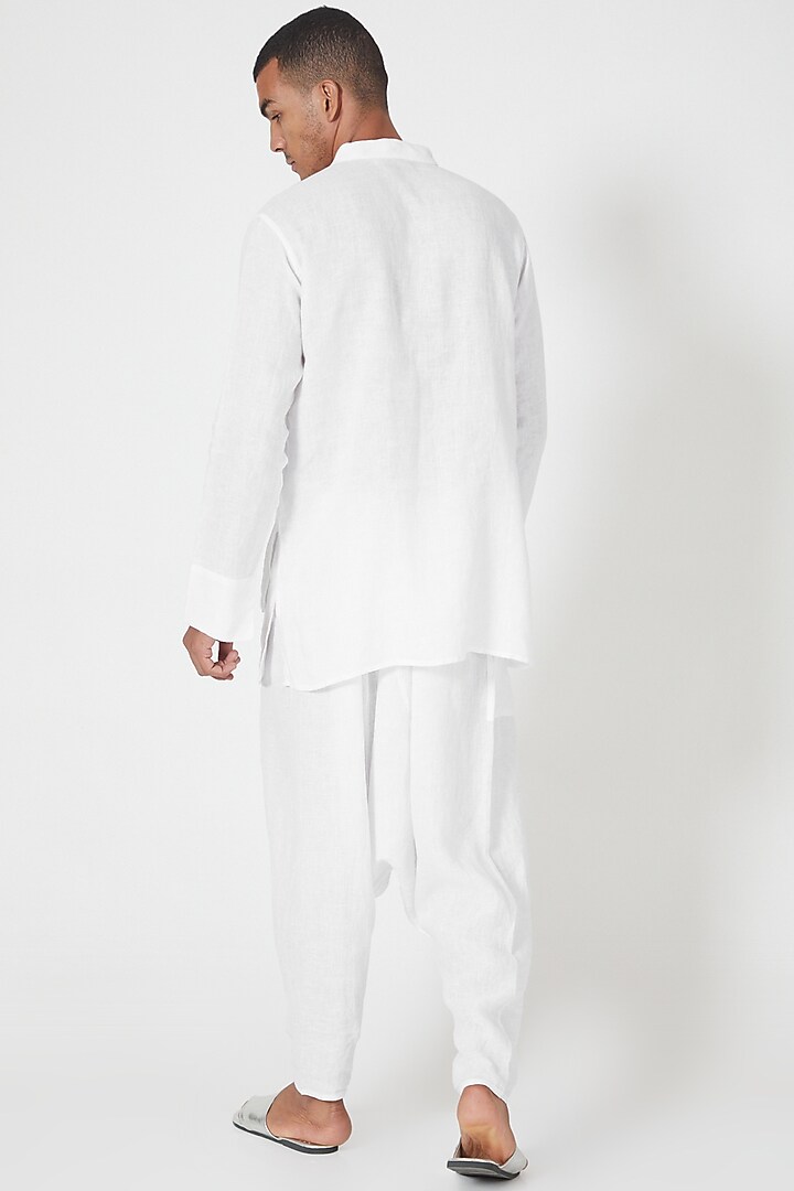 White Overlapped Tunic Shirt by Wendell Rodricks Men at Pernia's Pop Up ...