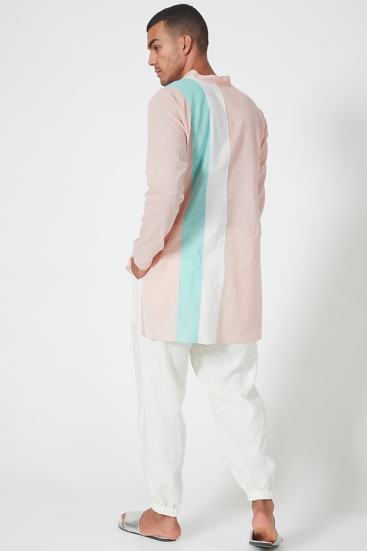 Ivory Linen Drawstring Joggers by Wendell Rodricks Men at Pernia's Pop Up Shop