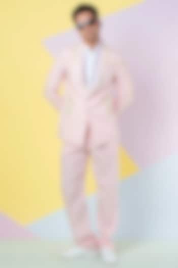 Pink Blazer Set by Wendell Rodricks Men