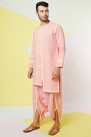 Cherry Blossom Tape Dhoti Pants by Wendell Rodricks Men