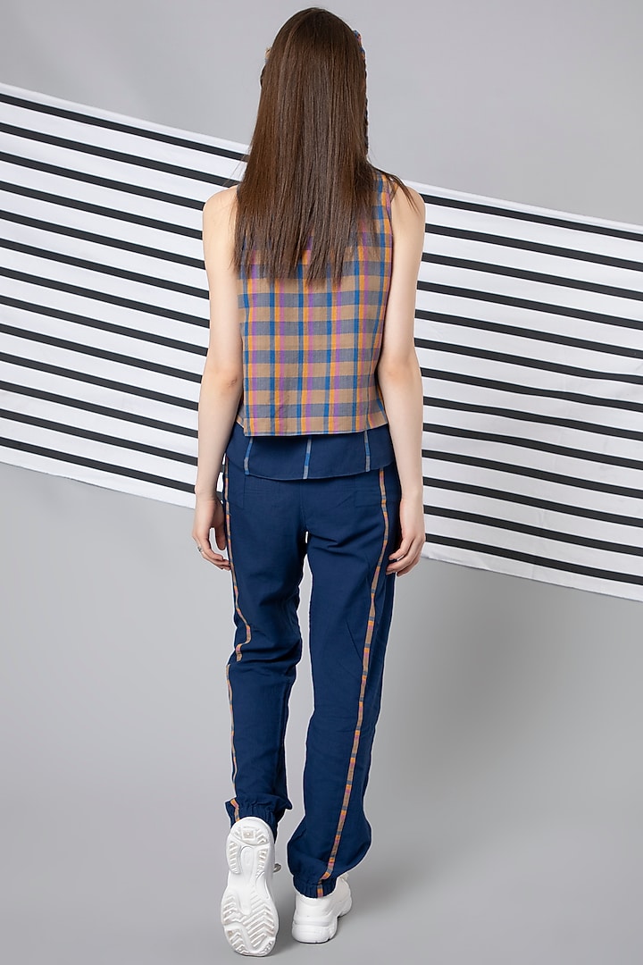 Blue Cotton Co-Ord Set by Wendell Rodricks at Pernia's Pop Up Shop