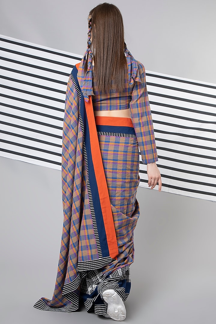 Blue Cotton Printed Blouse by Wendell Rodricks at Pernia's Pop Up Shop