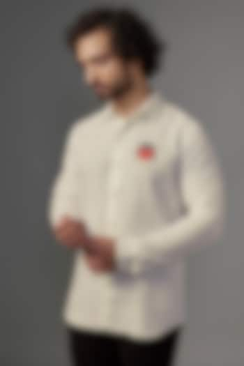 White Linen Shirt by Wendell Rodricks Men