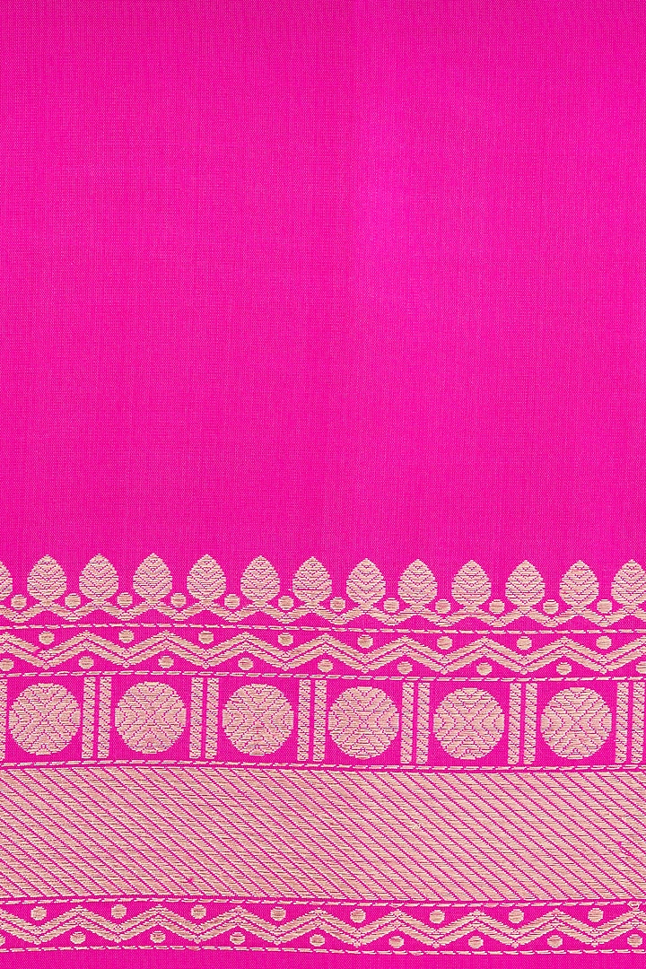 Hot Pink Banarasi Silk Zari Work Wedding Saree by Warp 'N Weft at Pernia's Pop Up Shop
