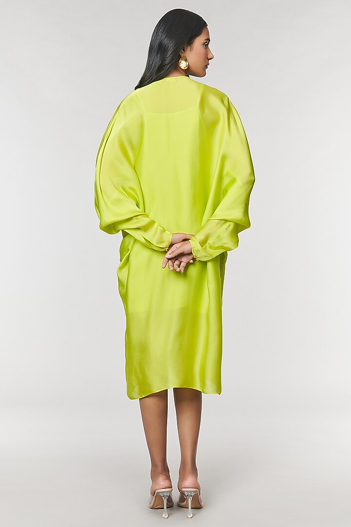 Neon Ring Scalloped Detailed Kaftan Ring Vacation Dress by Amit Aggarwal X Wendell Rodricks at Pernia's Pop Up Shop