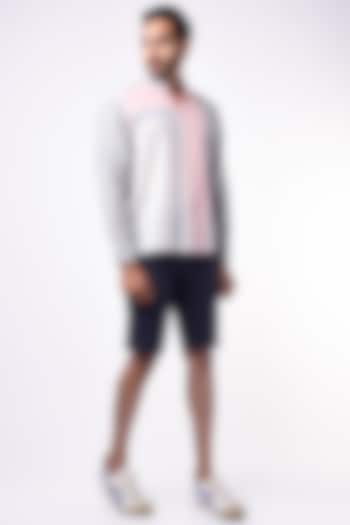 Red Checked Handloom Party Wear Shirt by Wendell Rodricks Men at Pernia's Pop Up Shop