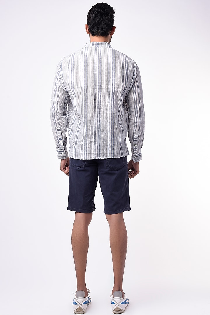 Red Checked Handloom Party Wear Shirt by Wendell Rodricks Men at Pernia's Pop Up Shop