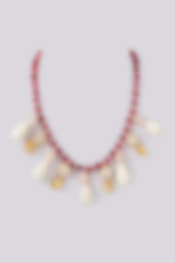 Gold Finish Kundan Polki Necklace by XAGO