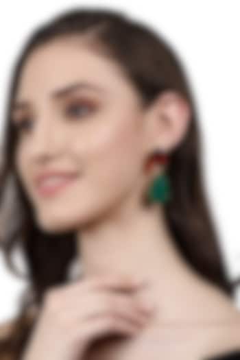 Gold Finish Onyx Earrings by XAGO at Pernia's Pop Up Shop