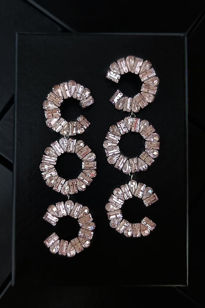 Black Rhodium Finish Dangler Earrings by Xxessories at Pernia's Pop Up Shop