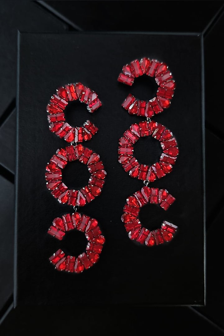 Black Rhodium Finish Dangler Earrings by Xxessories at Pernia's Pop Up Shop