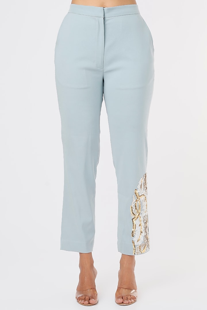 Sky Blue Sequins Co-Ord Set by XXVII XI at Pernia's Pop Up Shop