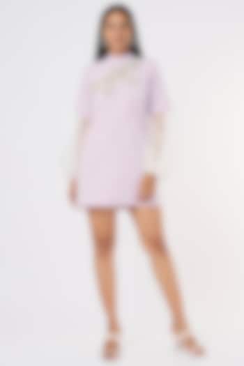 Lilac Embellished Mini Vacation Dress by XXVII XI at Pernia's Pop Up Shop