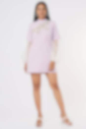 Lilac Embellished Mini Dress by XXVII XI