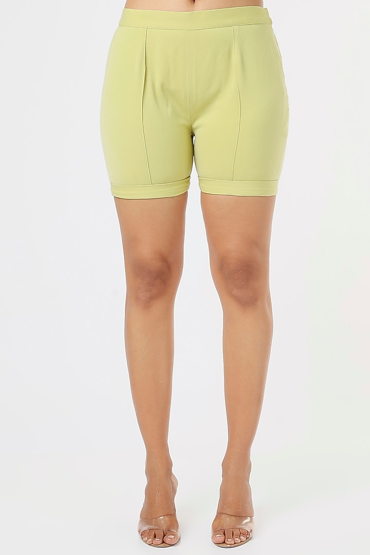 Lime Double Crepe Co-Ord Set by XXVII XI at Pernia's Pop Up Shop