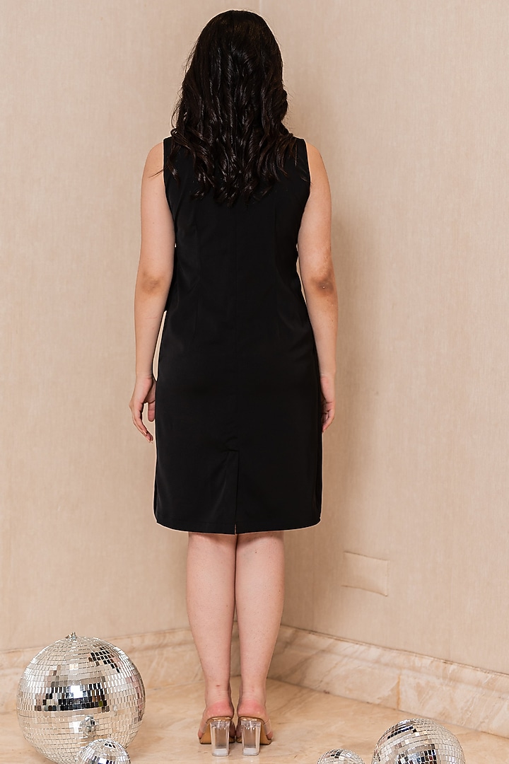 Black Armani Embroidered Wrap Vacation Dress by XXVII XI at Pernia's Pop Up Shop