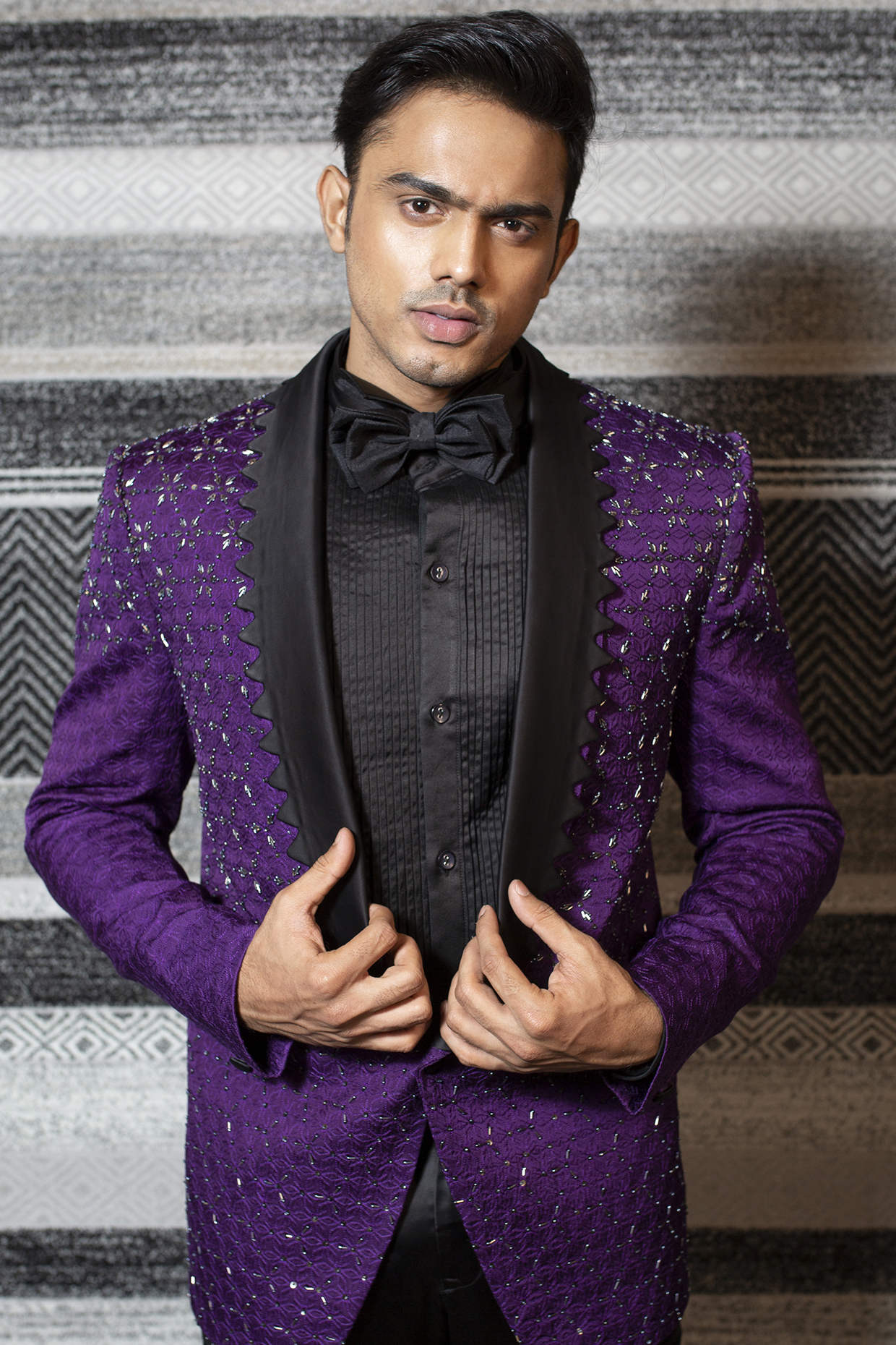 tuxedo purple and black